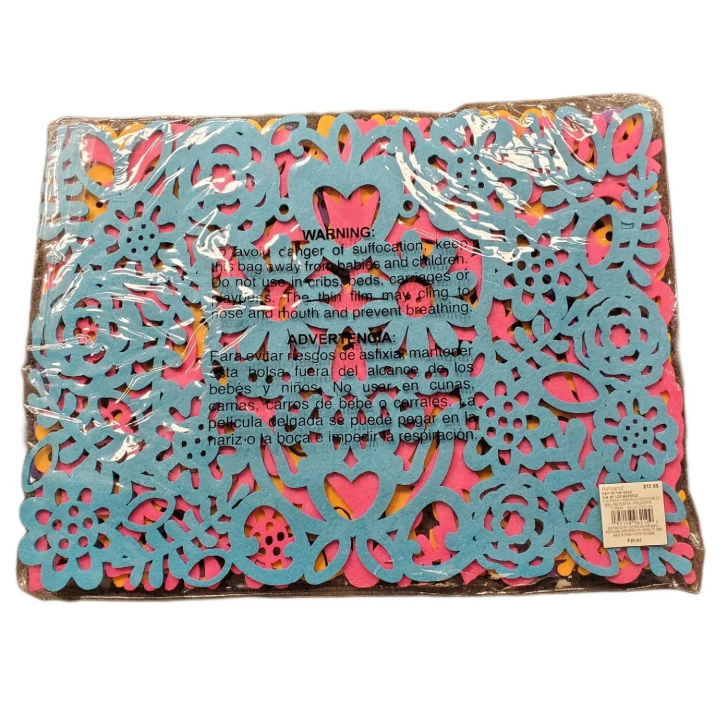 Ashland Day of the Dead Placemats, 4pc Set