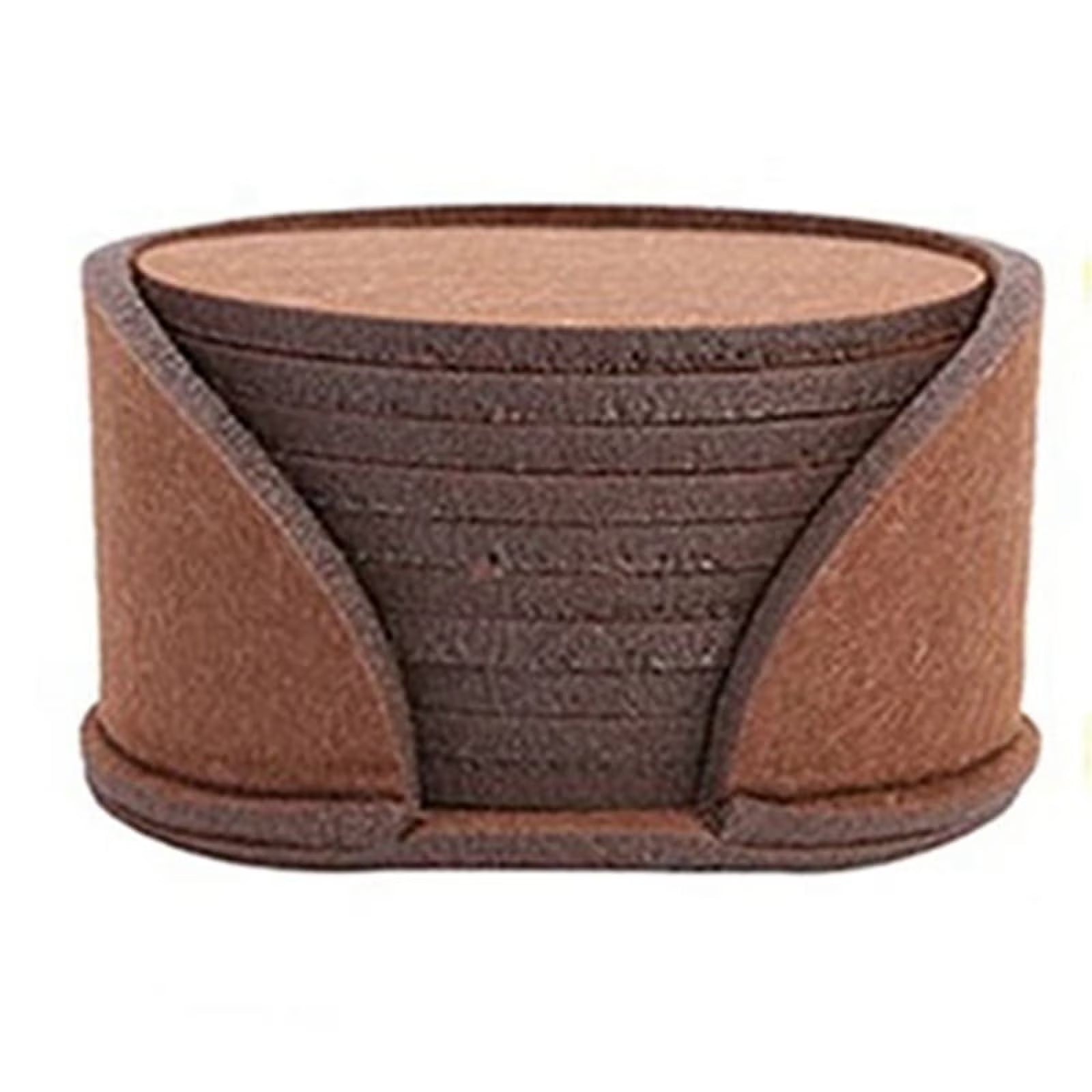 50PCS Round Felt Coaster Dining Table Protector Pad Heat Cup Mat Coffee Tea Hot Drink Mug Placemat,Brown