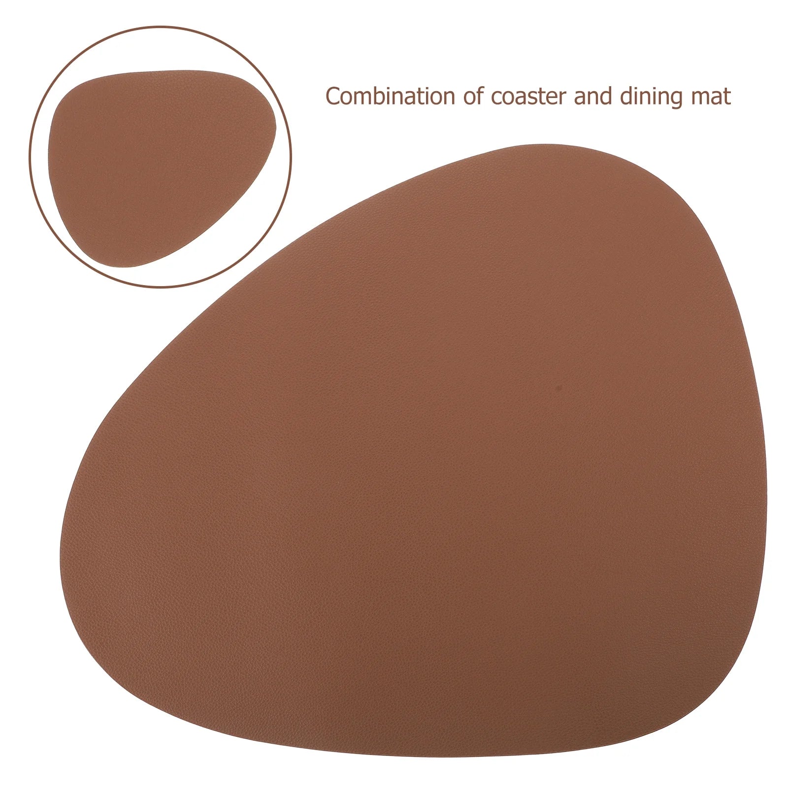 LarkLyn Nordic Style 5 Sets of PU Dining Table Mat and Cup Coaster Set