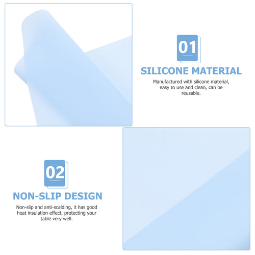 2 Pieces Dish Rack Handmade Silicone Mat Tableware Place