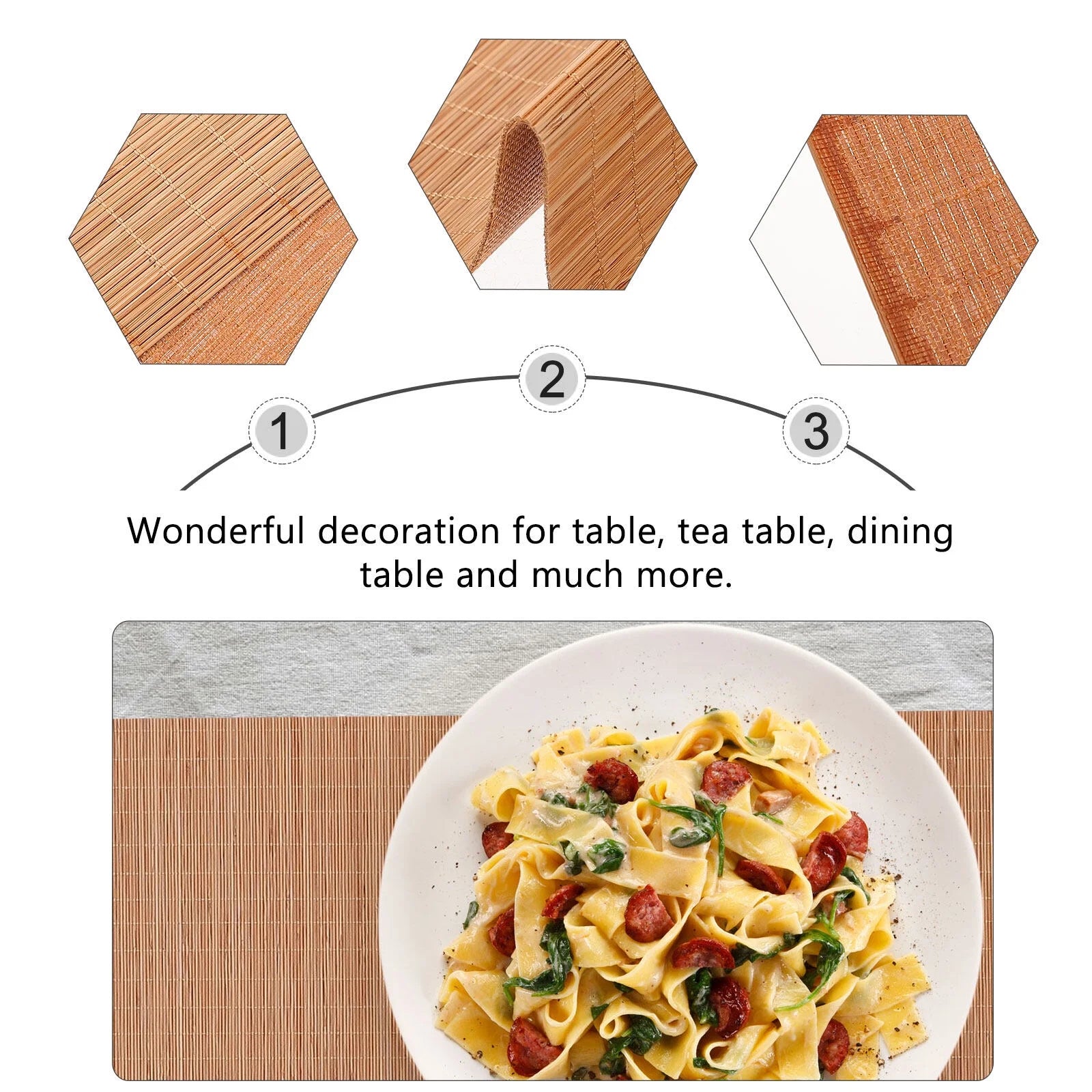 Bamboo Tea Mat Decorative Table Runner Dinner Party
