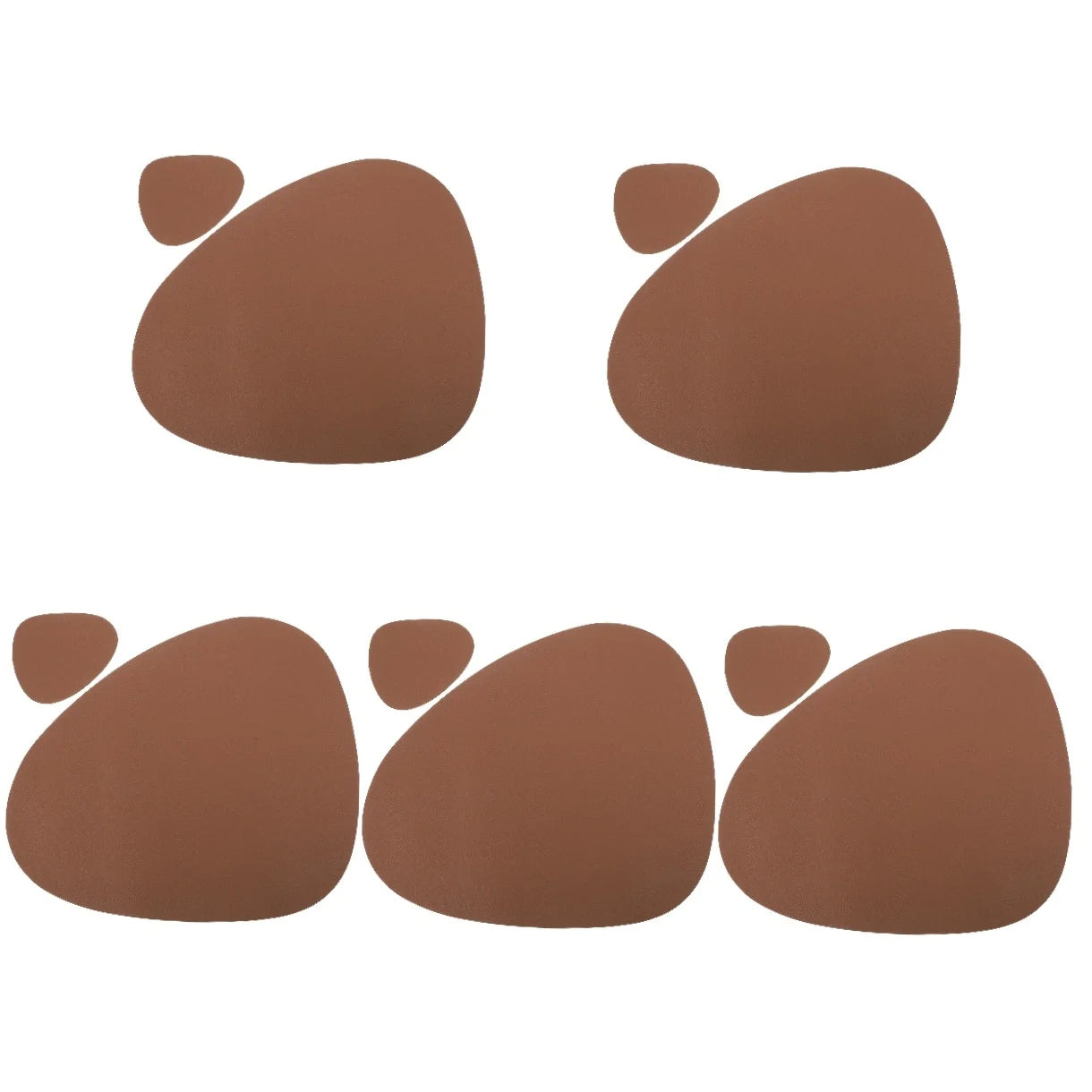 LarkLyn Nordic Style 5 Sets of PU Dining Table Mat and Cup Coaster Set