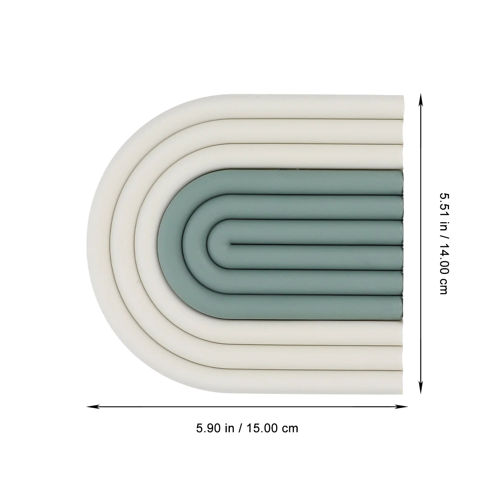 unbranded 4 Pcs Conditioner Devices Table Mat Anti-slip Kitchen Pot Pads 15X14X1CM Green