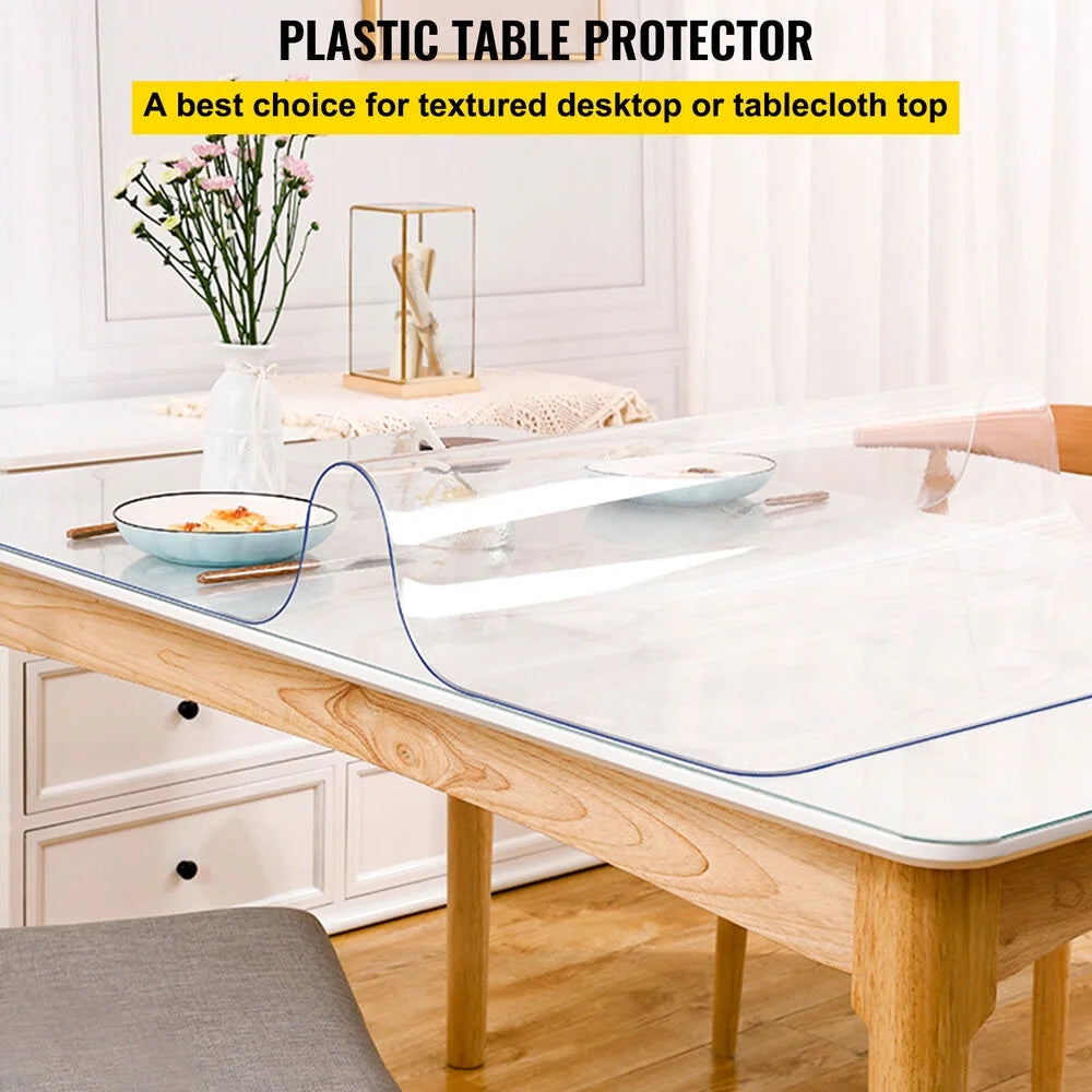 36x60" LarkLyn PVC Table Mat Waterproof Tablecloth Transparent Desk Protector Pad